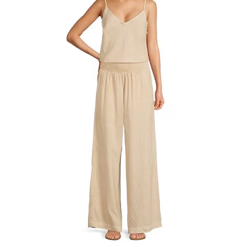 cloth & stone Wide Leg Pants in Beige - Picture 5 of 10